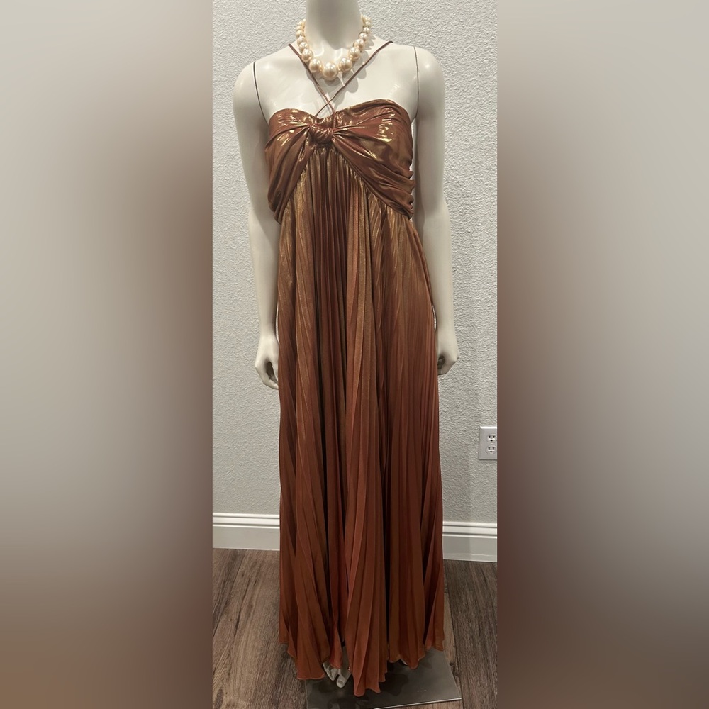 Anthropologie Copper Maxi Dress